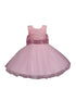 Rain Kids Girls Multi Color Beaded Floral Lace Bow Flower Girl Dress 6M-12 - SophiasStyle.com